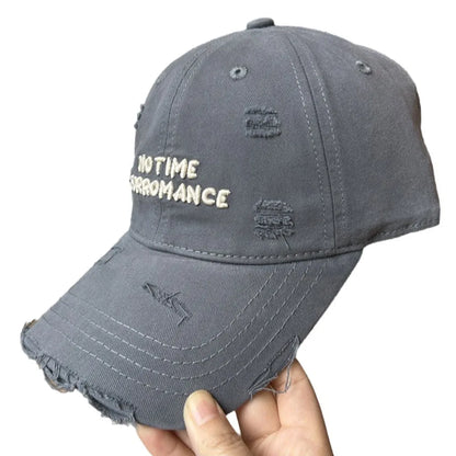 Vintage Washed Cotton Letter Baseball Hat Teenagers