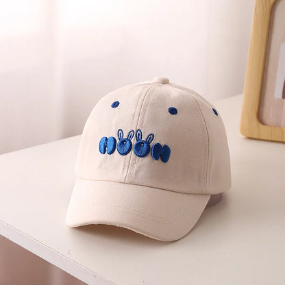 Children Embroidery Baseball Cap Solid Color Duck Tongue Cap