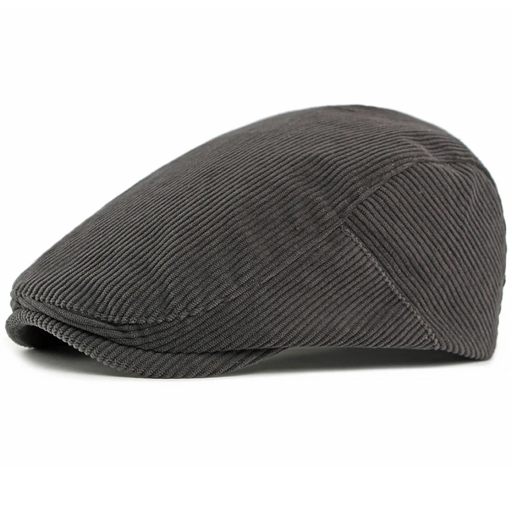 Artist Painter Beret Hats Male Female Flat Cap Adjustable Corduroy Beret Caps