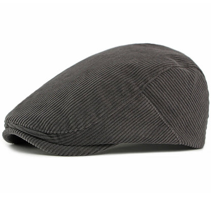 Artist Painter Beret Hats Male Female Flat Cap Adjustable Corduroy Beret Caps