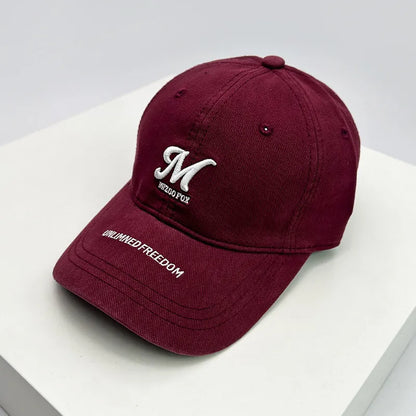 Soft Top American Letter Embroidered Baseball Cap