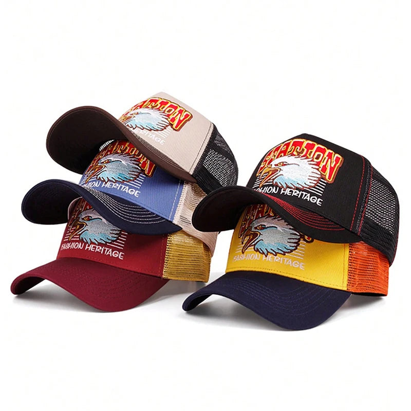 Creative Baseball Hat Station Eagle Head Embroidered Baseball Caps