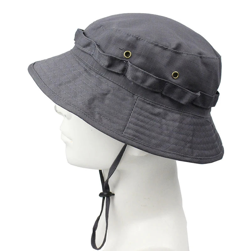 Men's Panama Hat Bucket Hat Tactical Sunscreen Camouflage Outdoor