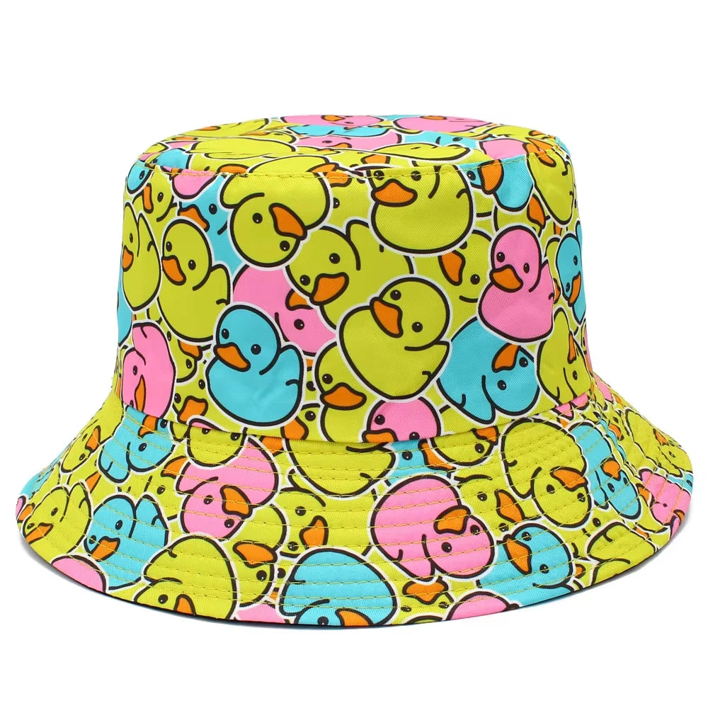 Reversible Bucket Hat Unisex Anti-UV Hip-Hop Street Dance Hat
