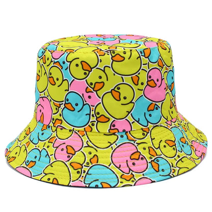 Reversible Bucket Hat Unisex Anti-UV Hip-Hop Street Dance Hat
