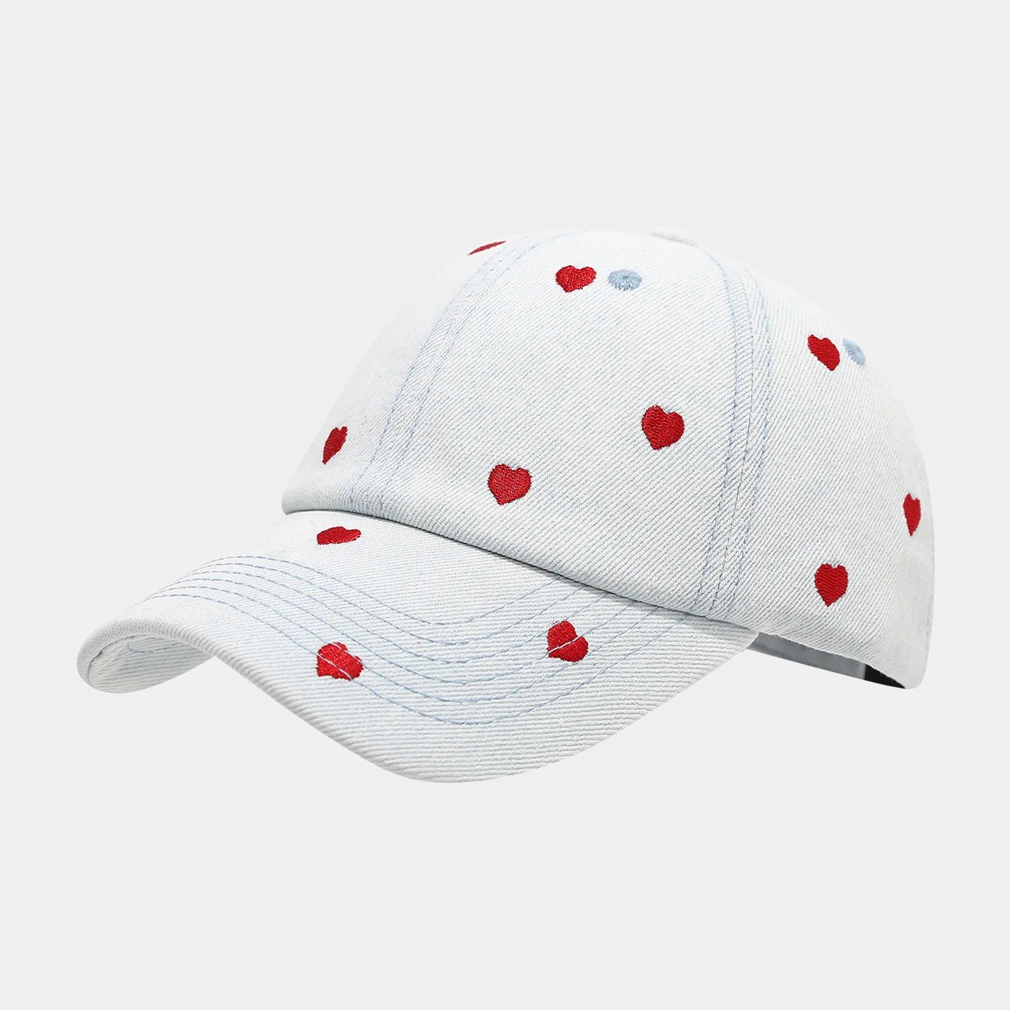 Fruit Women's And Men's Retro Embroidered Cherry Denim Cap Sun Hats