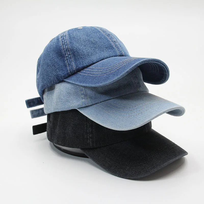 Denim Cotton Baseball Cap Cowboy Jean Hat Dad Trucker Hat