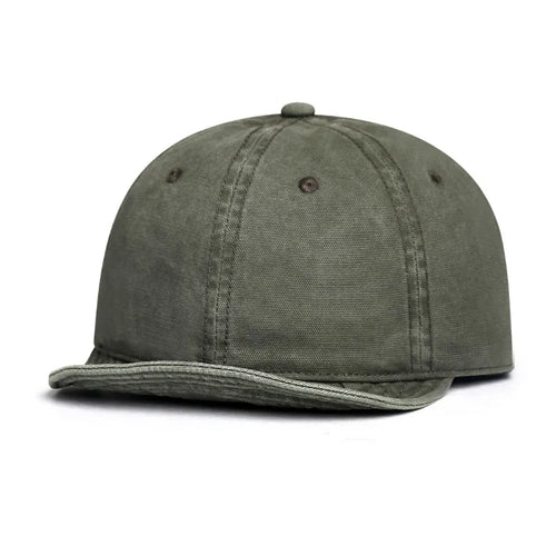 New Simple Washed Cotton Short Brim Baseball Cap