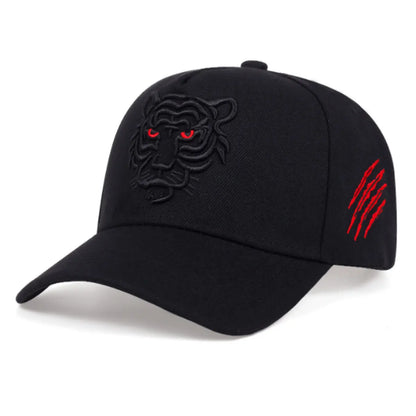 Tiger Head Embroidered Baseball Cap For Men And Women