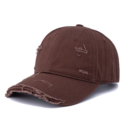 Washed Cotton Retro Distressed Style Cap Baseball Cap Women
