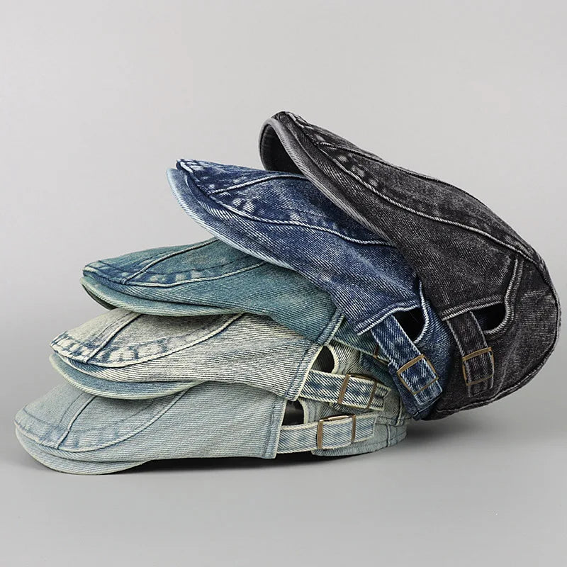Black Denim Beret Hat Women Man Summer 2026