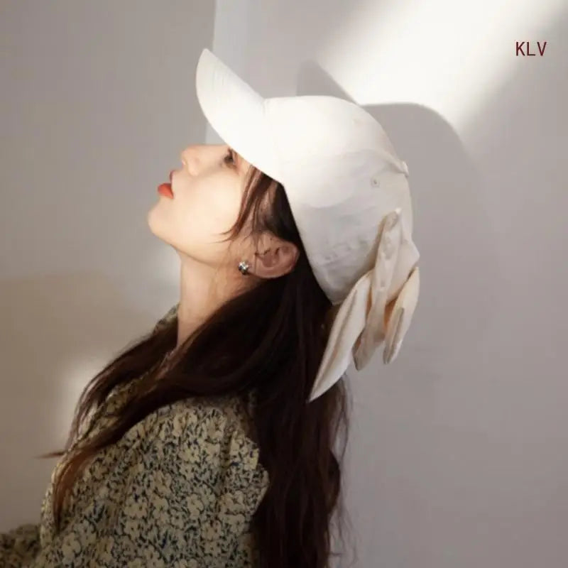 Sunproof Baseball Caps Oversize Bowknot Summer Hat