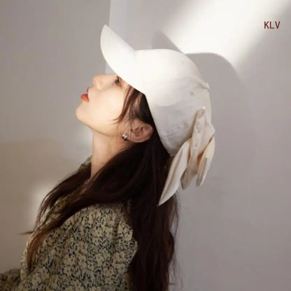 Sunproof Baseball Caps Oversize Bowknot Summer Hat