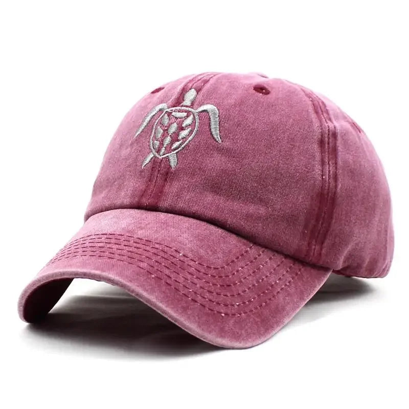 Four Seasons Cotton Tortoise Embroidery Casquette Baseball Cap