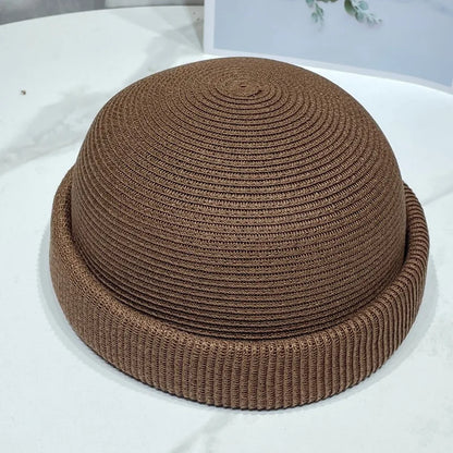 Japanese Simple Blade Roll Cap Beanies Landlord Hat