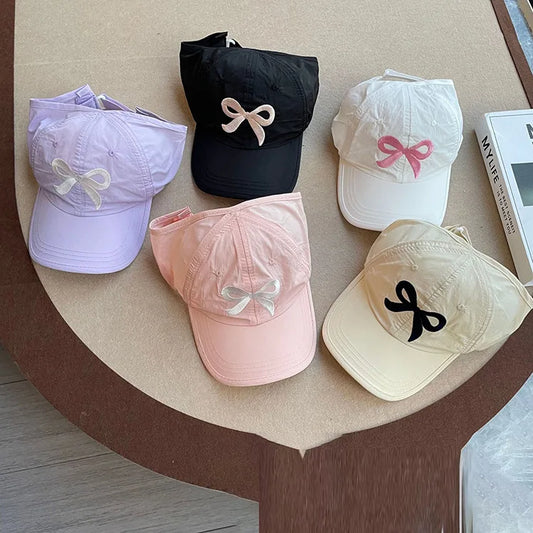 Kids Summer Hat Breathable Mesh Baseball Cap Adjustable Ponytail Sun Hat For Baby