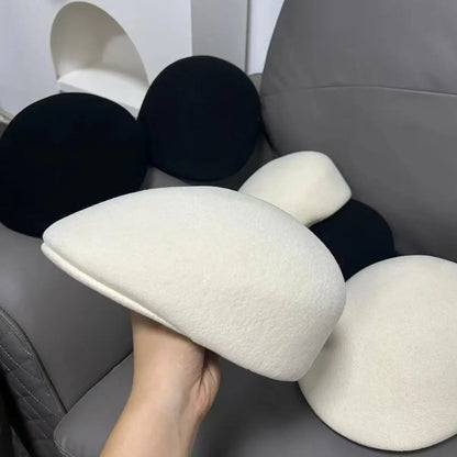 Winter High Quality Thick Wool Felt Classic Forward Cap