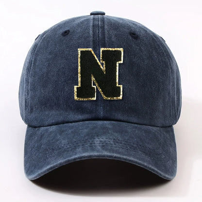 Fashionable 26 Letter Stick Label Hip-Hop Baseball Cap Hat for Men and Women