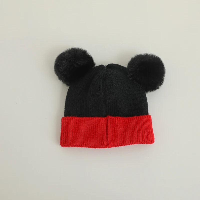 Cozy Winter Baby Hat Soft Cartoon Mouse Head Hat For Girls Boys Kids Outdoor