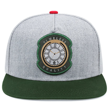 Fashion Fastball Cap Hip Hop Baseball Cap Clock Embroidery Hat