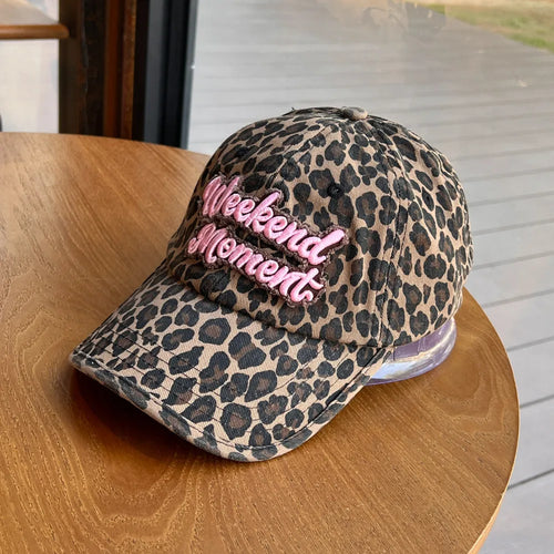 Y2K Retro Leopard Print Fisherman Hat Baseball Cap