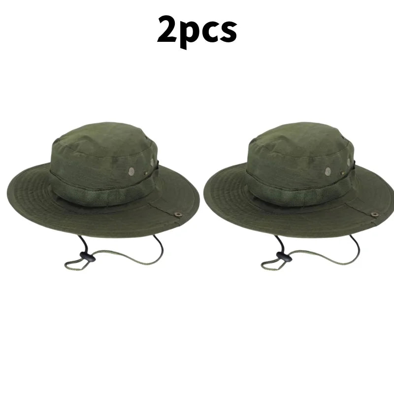 Men & Women Sun Hat Camouflage Cap Outdoor Sports Sun Bucket Cap 60cm