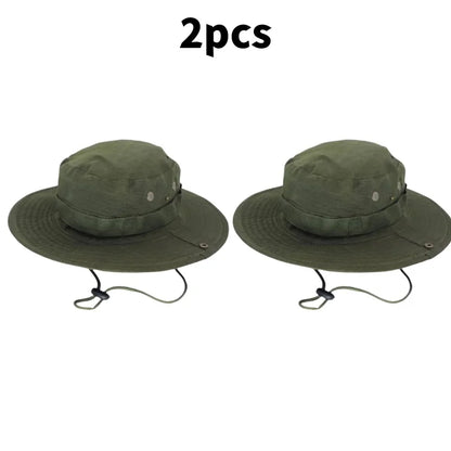 Men & Women Sun Hat Camouflage Cap Outdoor Sports Sun Bucket Cap 60cm