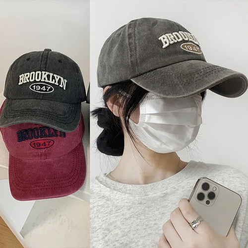 Retro Letter Baseball Cap For Women