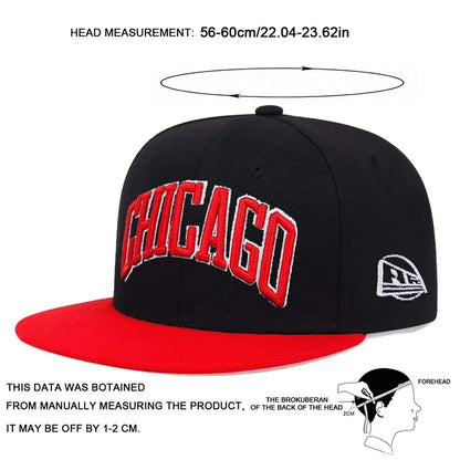 Unisex Letter Chicago Embroidery Hip-hop Hats Spring Autumn