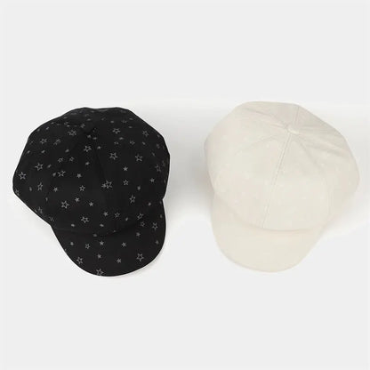 Four Seasons Cotton Geometric Print Octagonal Hats