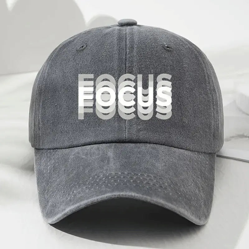 Focus Illusion Printed Washed Baseball Cap