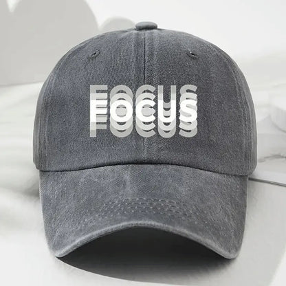 Focus Illusion Printed Washed Baseball Cap