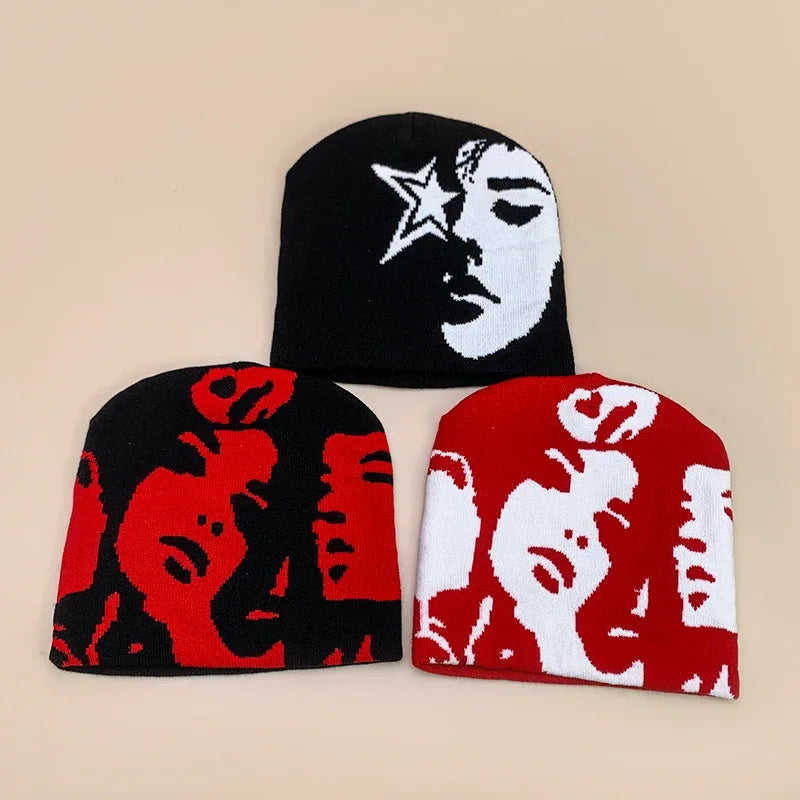 European Style Niche Face Wool Knitted Hats Autumn And Winter