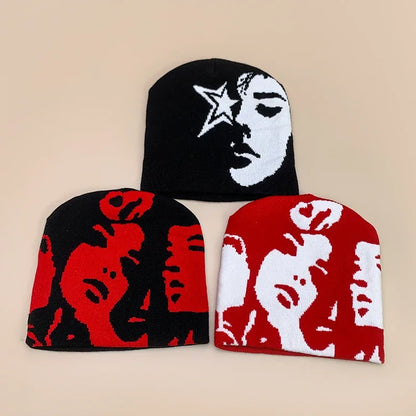 European Style Niche Face Wool Knitted Hats Autumn And Winter