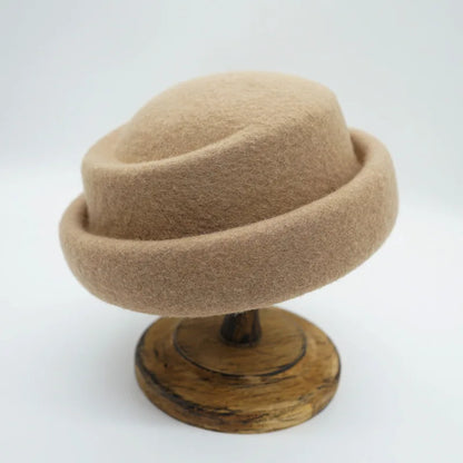 Japanese Retro White Black Brown Camel Wool Beret Women's Autumn And Winter