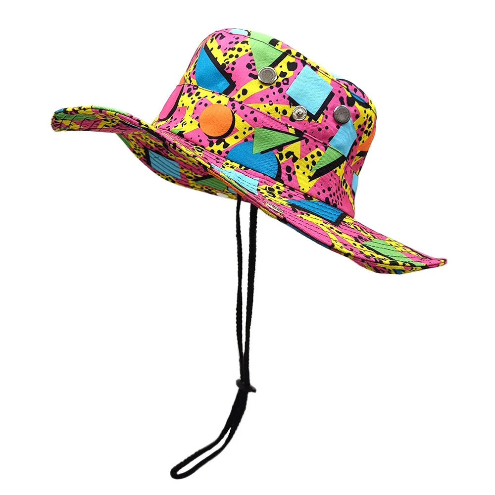 Cartoon Patterned Yellow Duck Printed Sun Hat