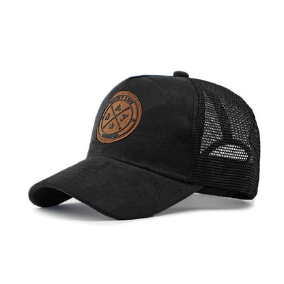Sport Mesh Yarn Summer Baseball Cap Letter Patch Casual Snapback Hat