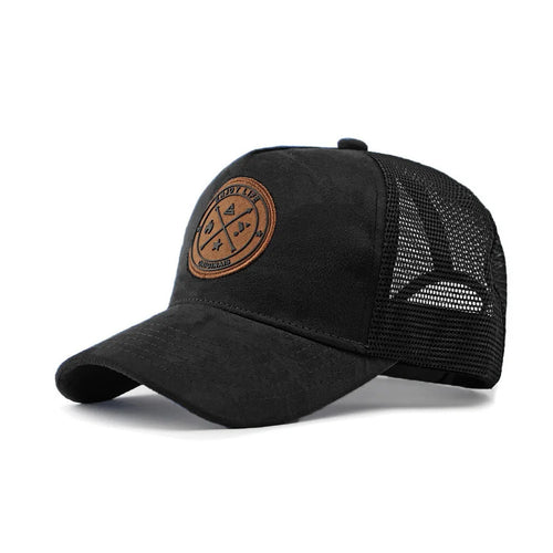 Sport Mesh Yarn Summer Baseball Cap Letter Patch Casual Snapback Hat