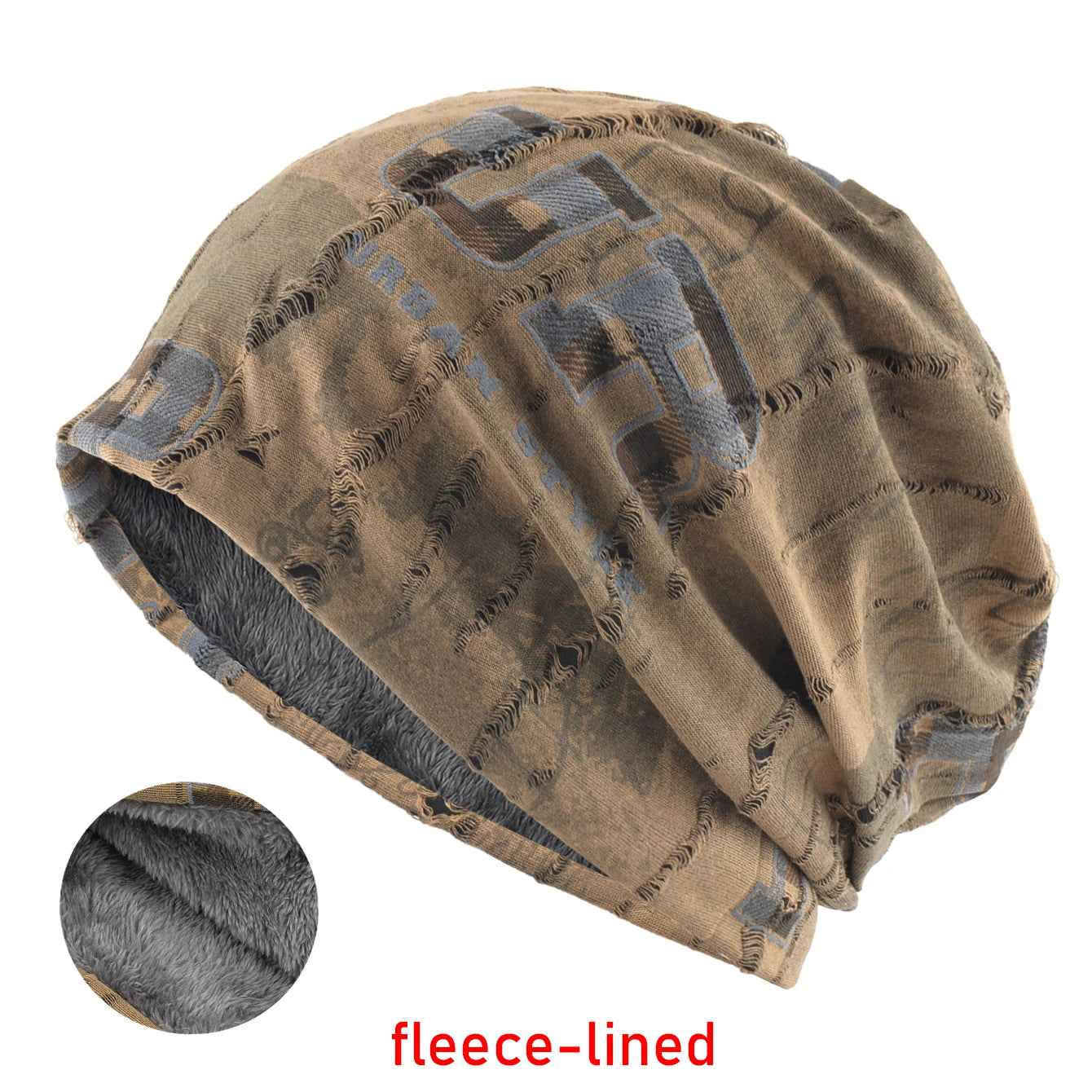 Letter Print Beanie Hat For Women Men Vintage
