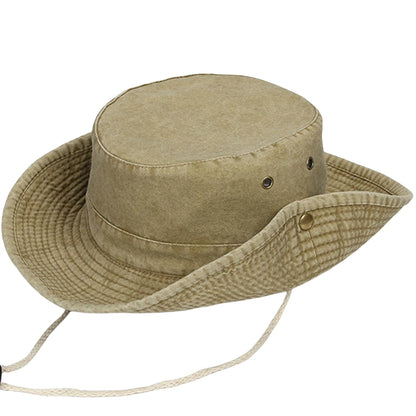 Dad Summer Outdoor Fishing Sun Cap Women Beach Wide Bucket Hat Male Camping