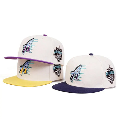 Unisex A Letter Embroidery Side Basketball Hip-Hop Hats