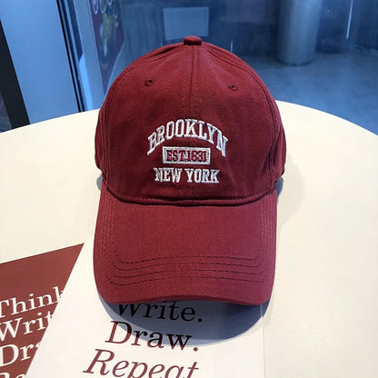 Letter Embroidered Baseball Cap for Women Spring Summer