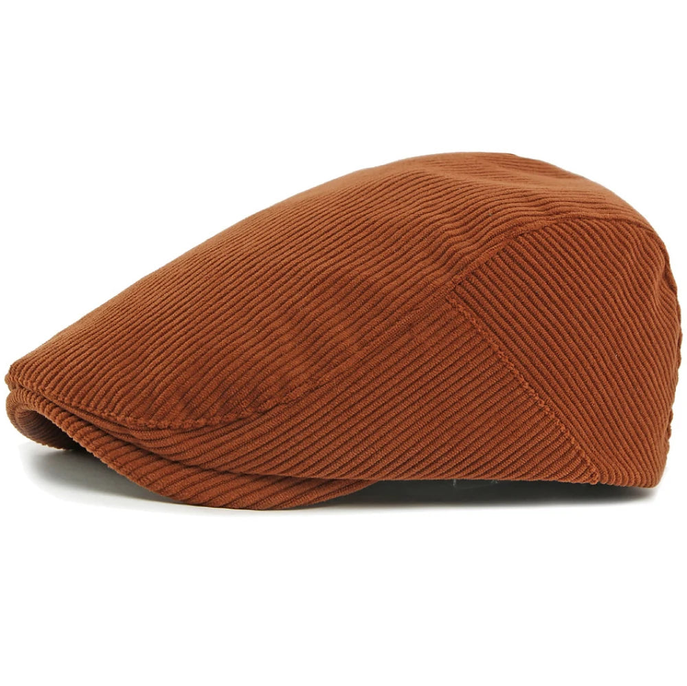 Artist Painter Beret Hats Male Female Flat Cap Adjustable Corduroy Beret Caps