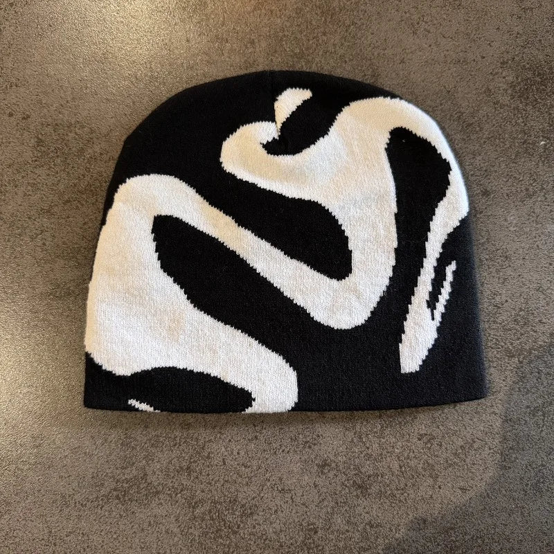 Trendy Knit Beanies Winter Jacquard Windproof Warm Hat Outdoor