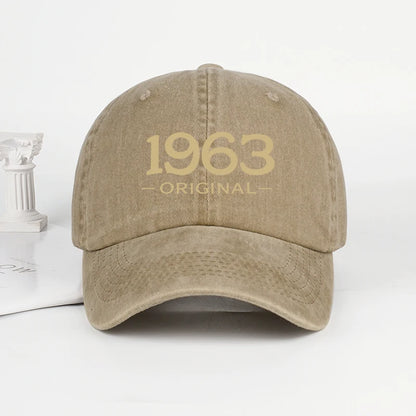 Retro 1963 Original Printed Washed Baseball Cap