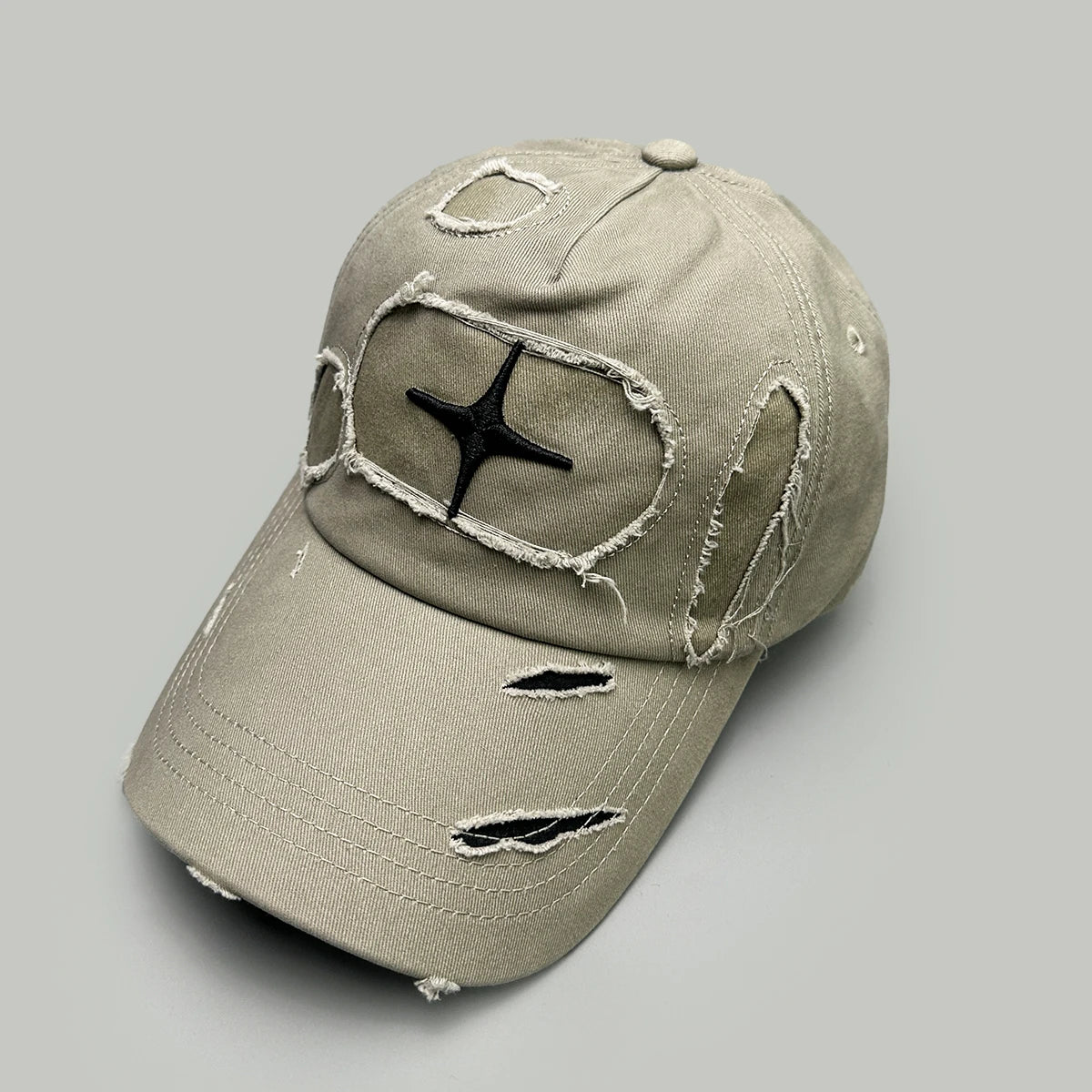 Broken Style Cross Star Letter Embroidery Baseball Hats
