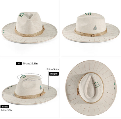 Handmade Fedora Hat Suede Men's And Women's Hat