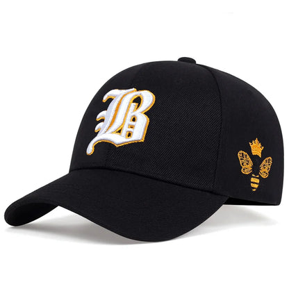 Bee Baseball Cap Hip Hop Casual Cotton Embroidery Honeybee Baseball Hat Outdoor Sports Cap Cats