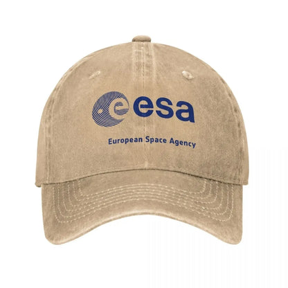Vintage Esa European Space Agency Baseball Caps Unisex Distressed Denim Snapback Cap