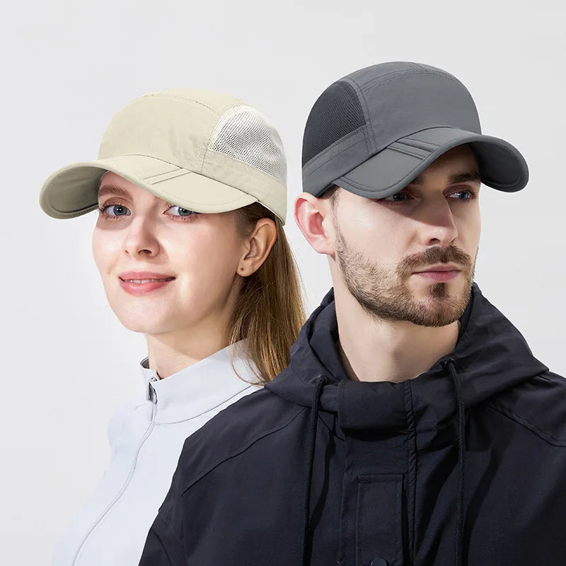 1pc Summer Foldable Sunshade Mesh Baseball Cap for Men